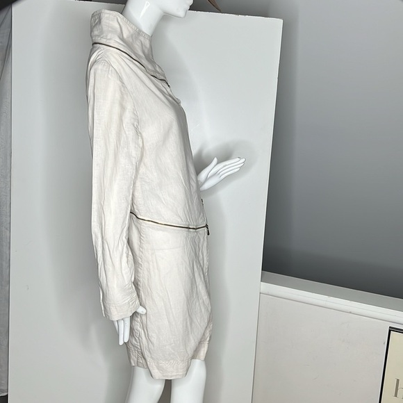 Osklen Sz P Small (Fits 4-6) Linen Cotton Geometric Jacket Dress - Picture 2 of 13